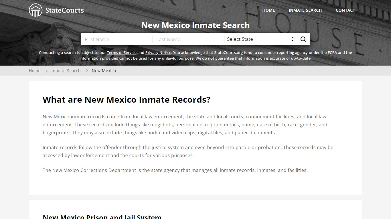 New Mexico Inmate Search, Prison and Jail Information ...